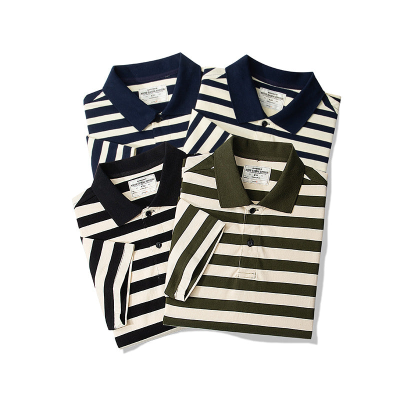 230g classic striped polo shirt