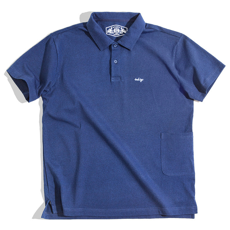 indigo polo shirt