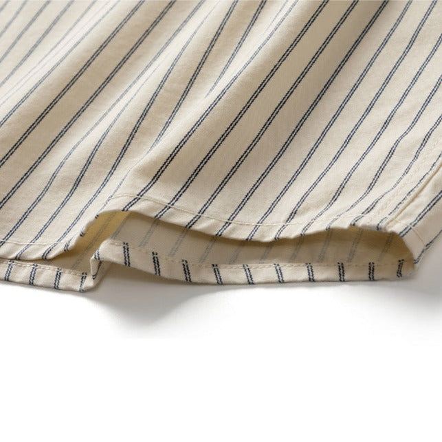 COTTON STRIPE PRINT SHIRT