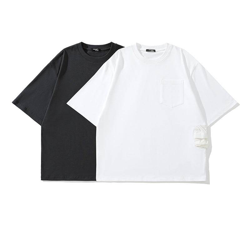 機能ポケット無地カジュアルTシャツ