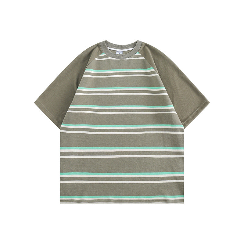 Classic horizontal striped short sleeve T-shirt