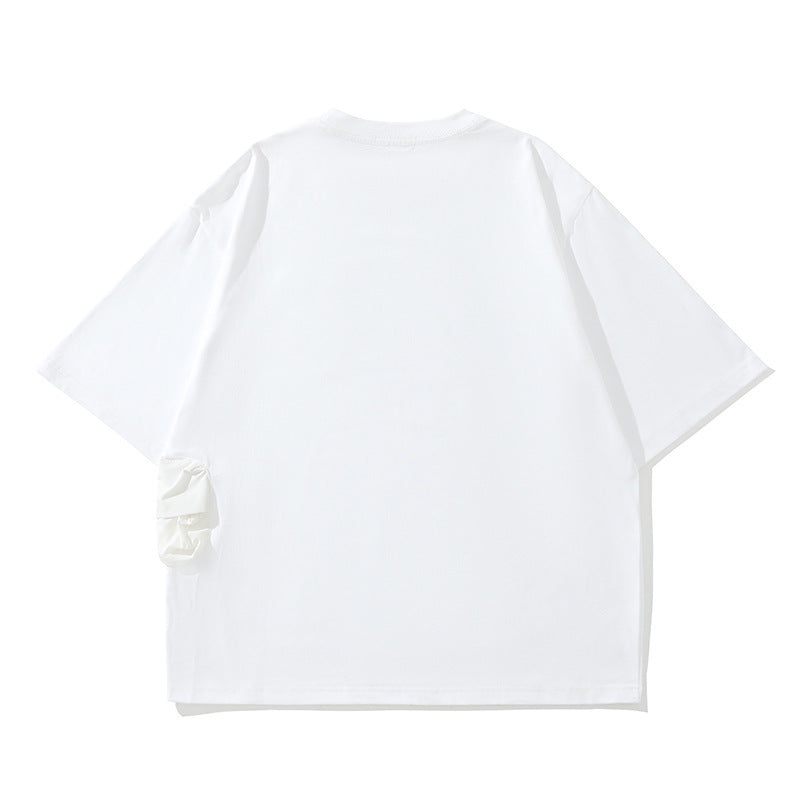 機能ポケット無地カジュアルTシャツ