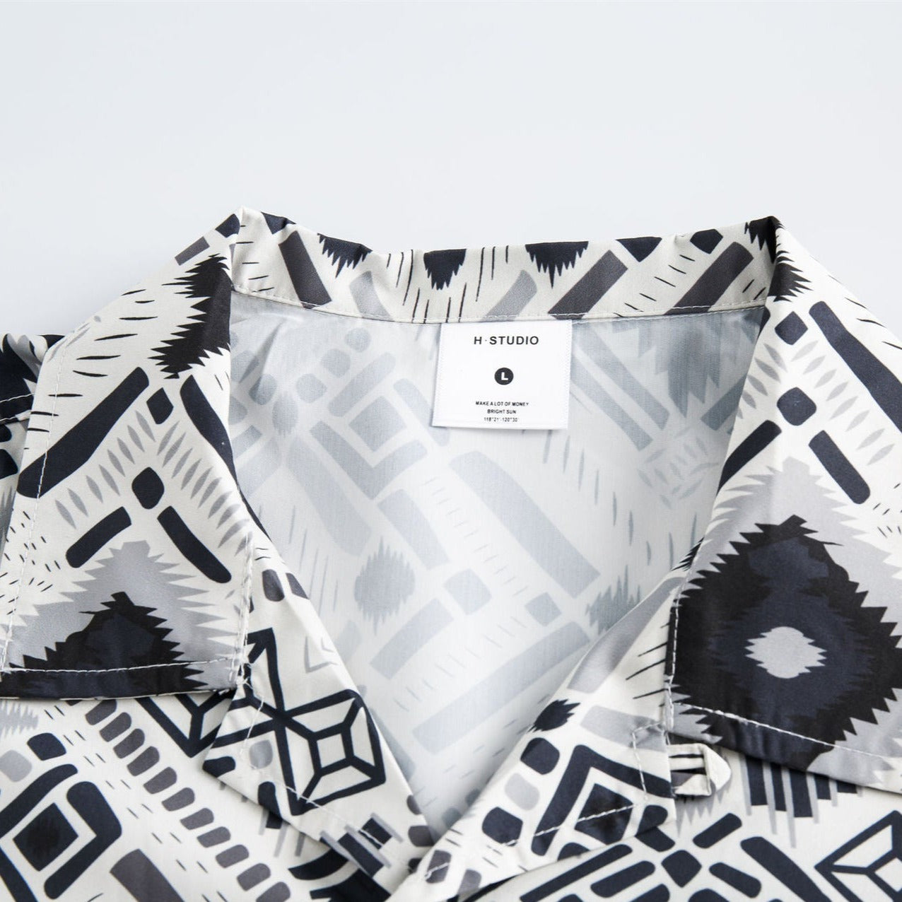 Ethnic fashion print short sleeve shirt