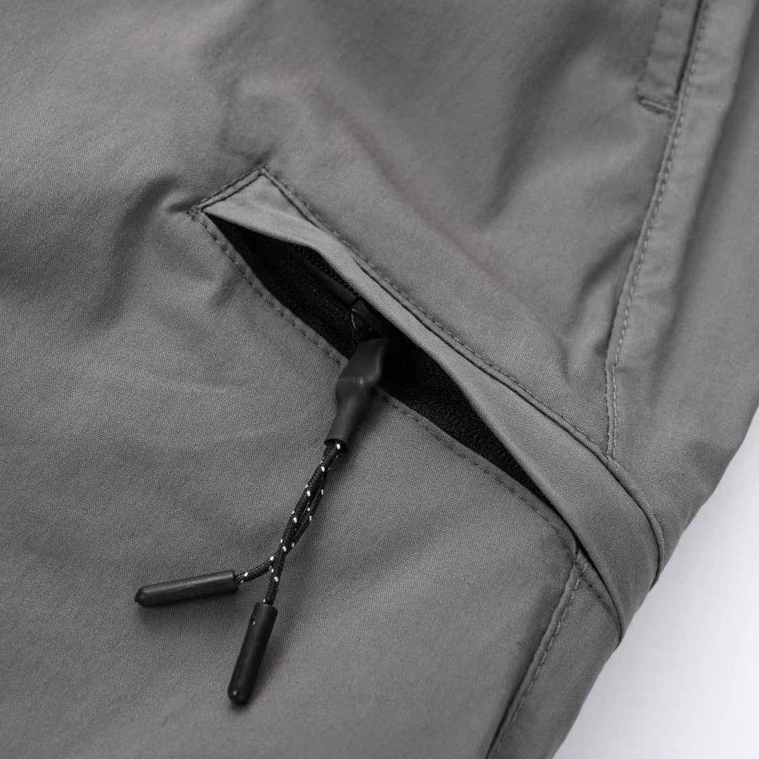 Improved parachute easy pants with knee tucks