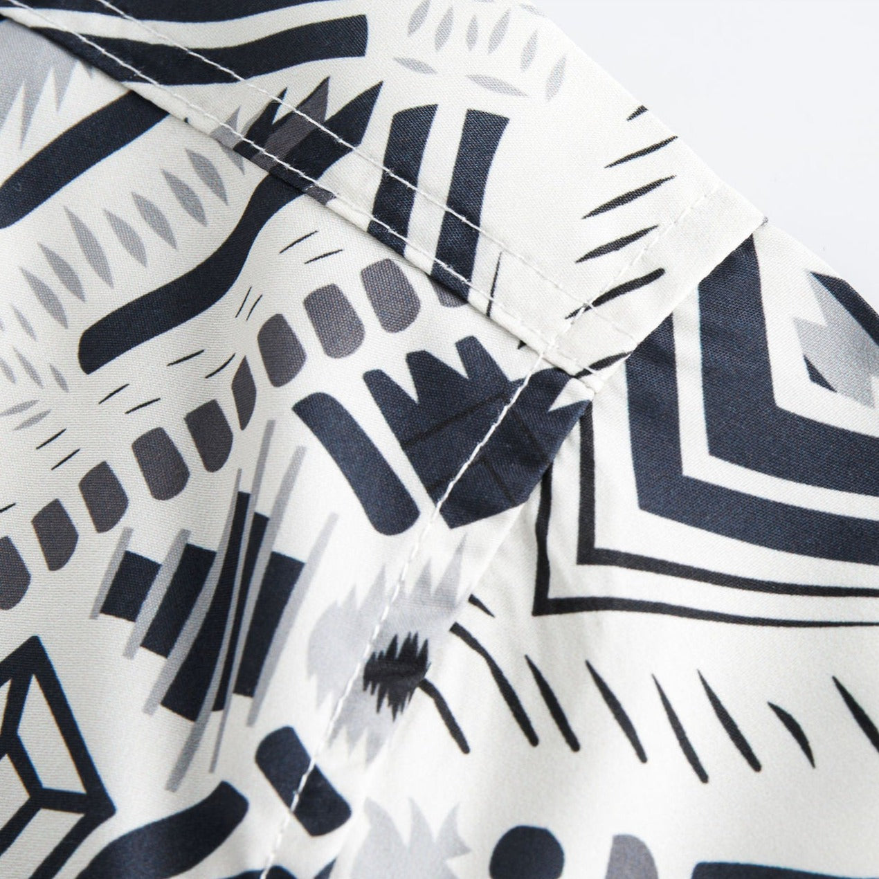 Ethnic fashion print short sleeve shirt