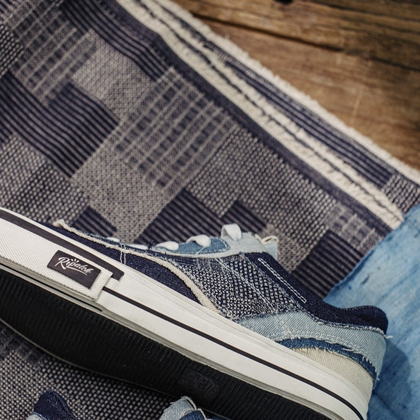 Sashiko BORO x denim sneakers
