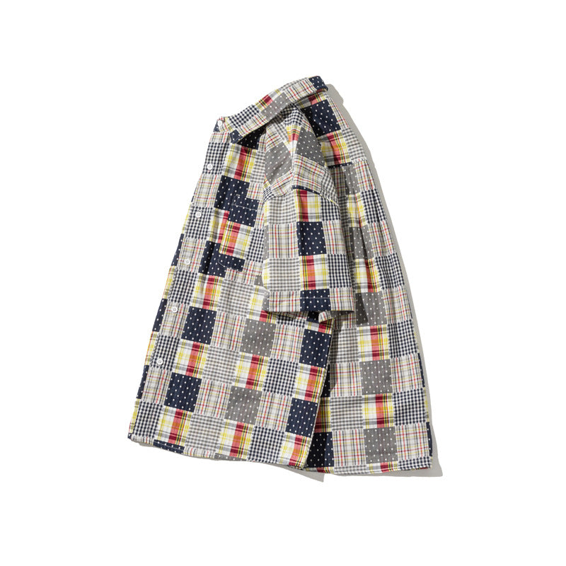 Check pattern short sleeve shirt