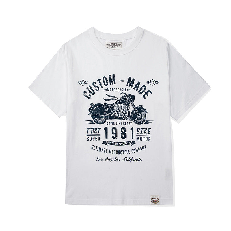 Biker Rider Discharge Print Classic T-Shirt