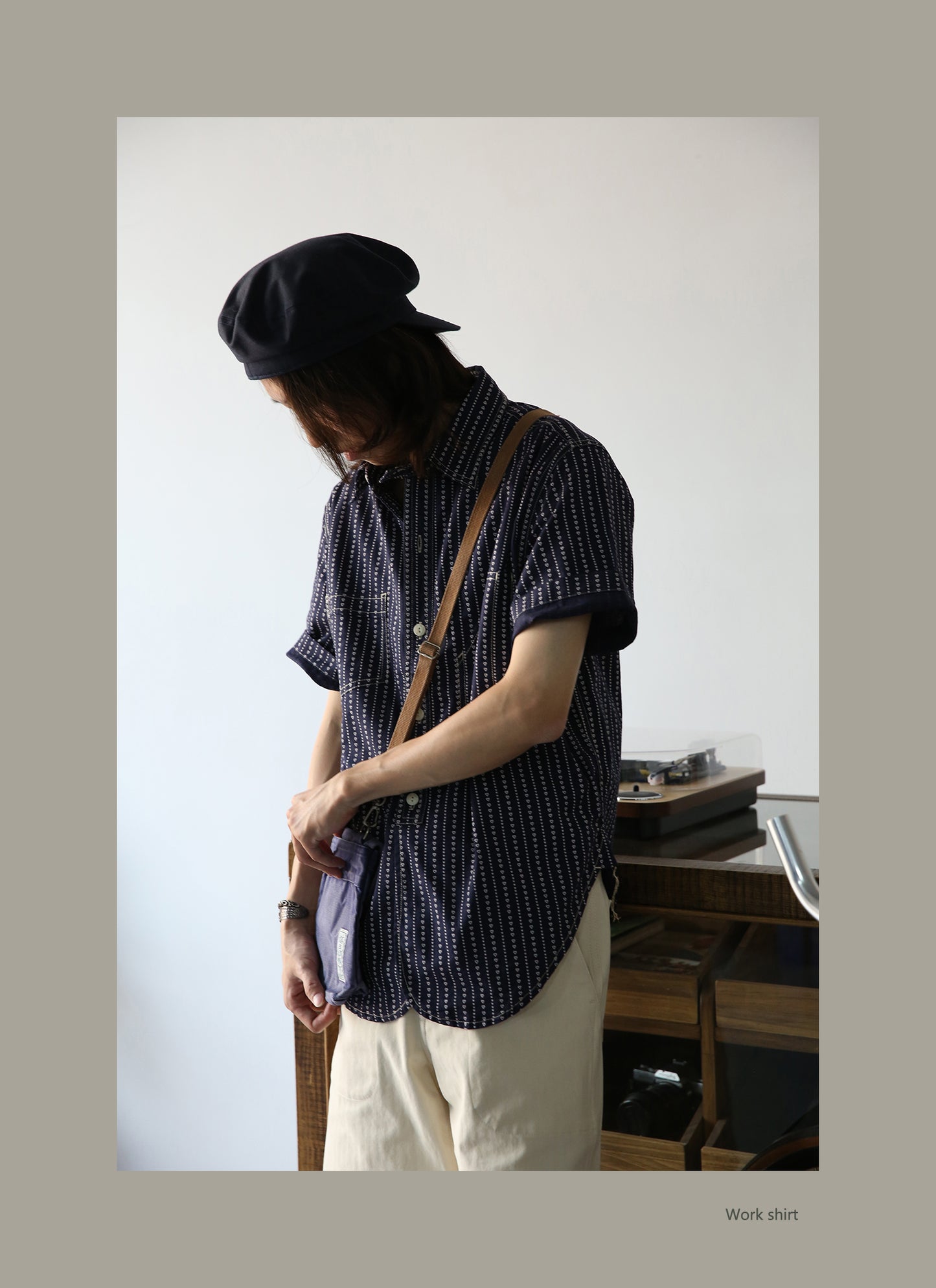 WABASH discharge heart dot work shirt