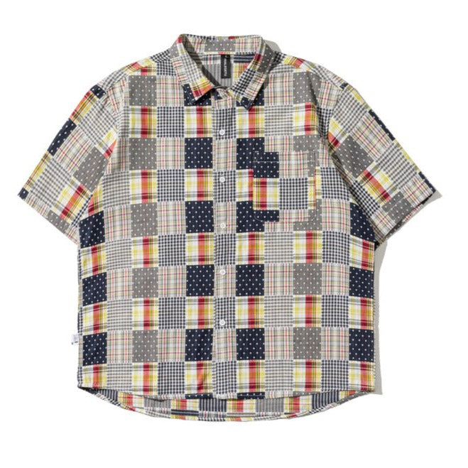 Check pattern short sleeve shirt