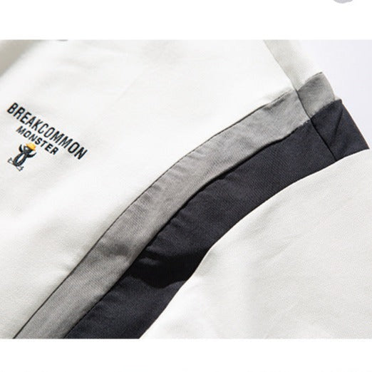 Embroidered short-sleeved polo shirt