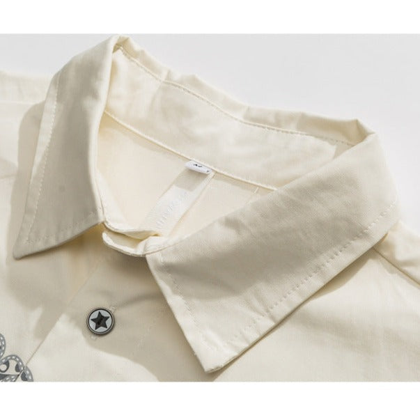 Unique printed short sleeve shirt
