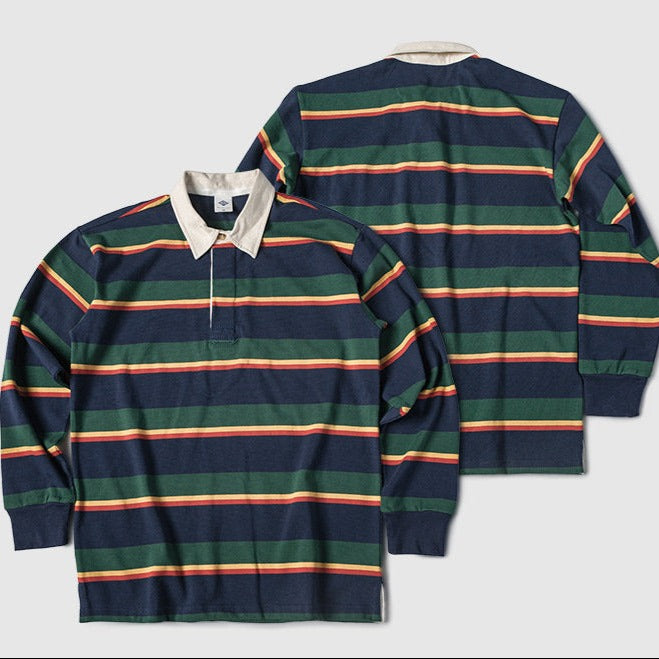 Color scheme switching multi-border polo shirt 3 colors available