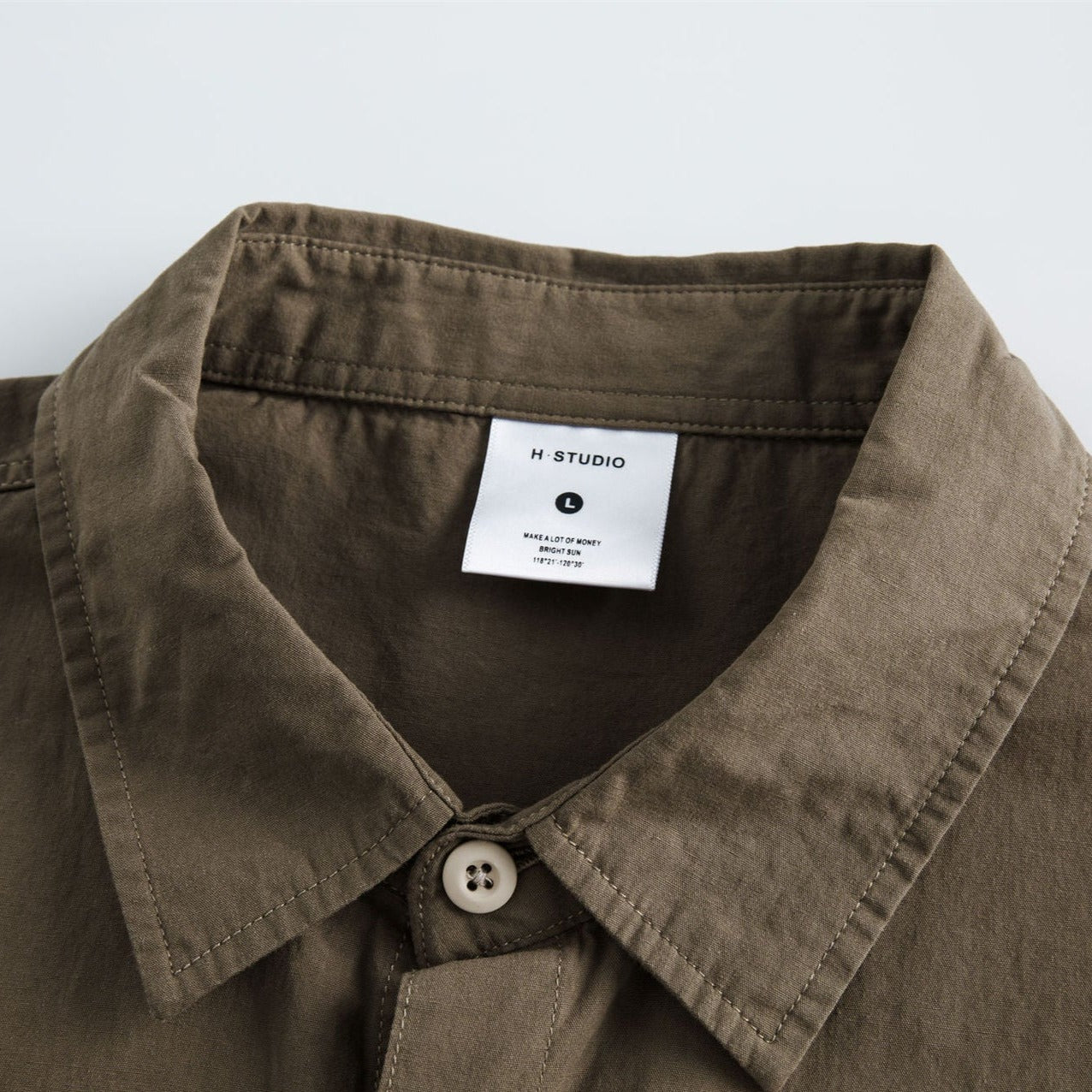 Color-block patch multi-pocket work shirt