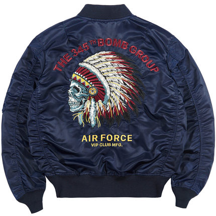 (American Indian chief) MA-1 flight jacket