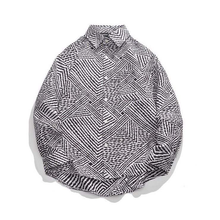 New print fashion long sleeve shirt