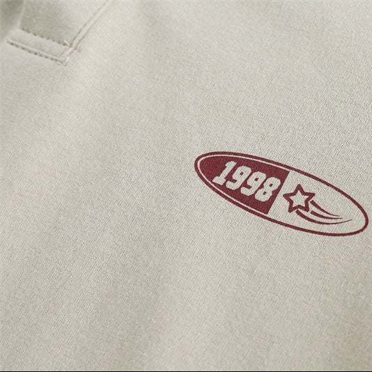 Retro switching casual short sleeve polo shirt