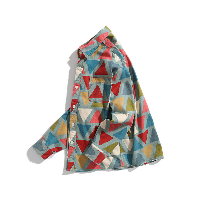 Colorful triangle pattern shirt