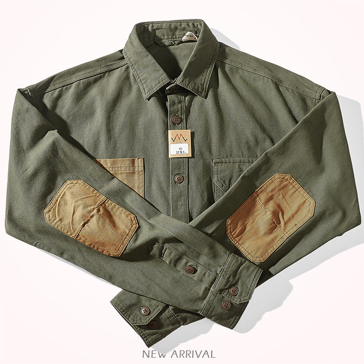 Color scheme patch heavyweight work shirt