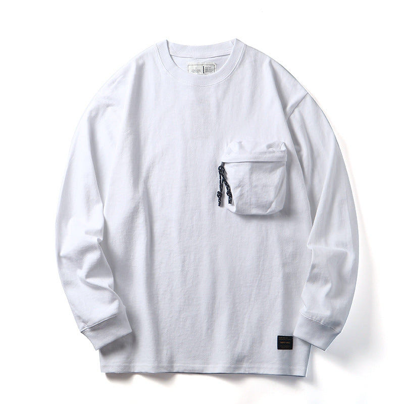 Heavyweight three-dimensional pocket long T-shirt