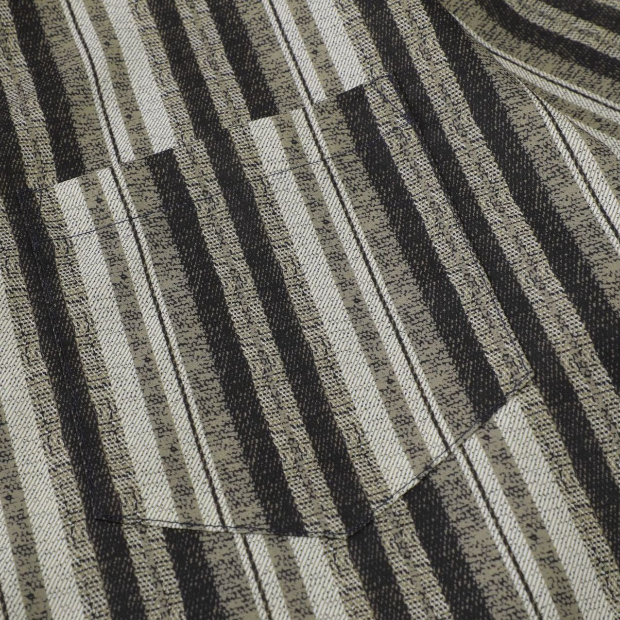 Striped cotton-linen Cuban shirt