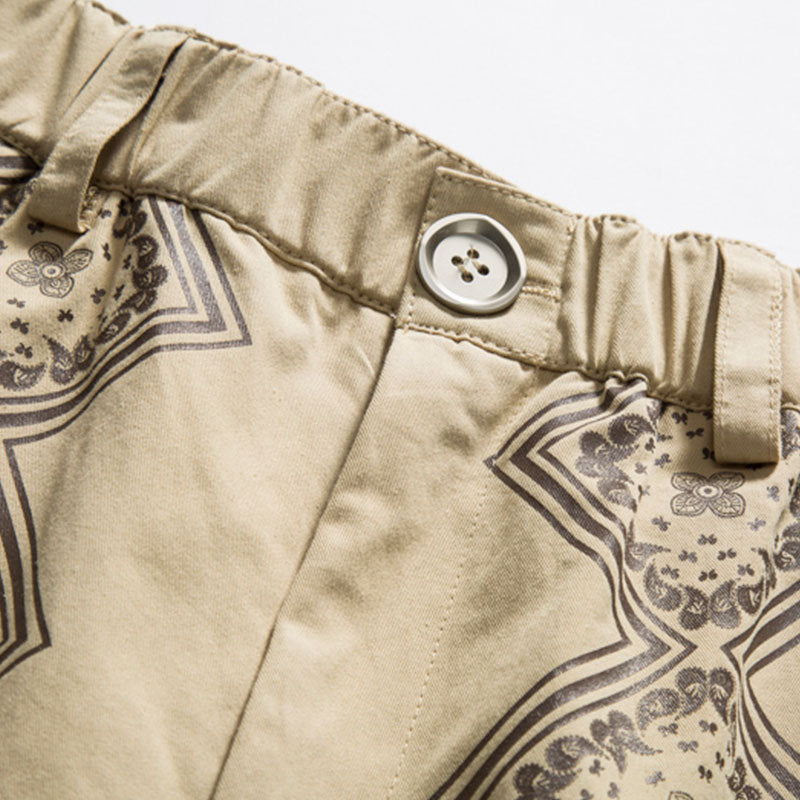 paisley print work shorts