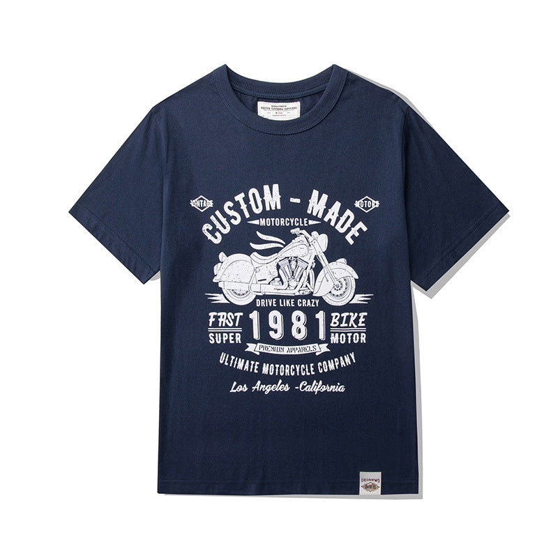 Biker Rider Discharge Print Classic T-Shirt