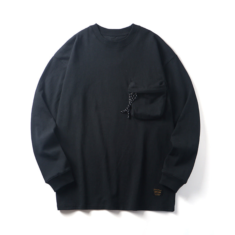 Heavyweight three-dimensional pocket long T-shirt