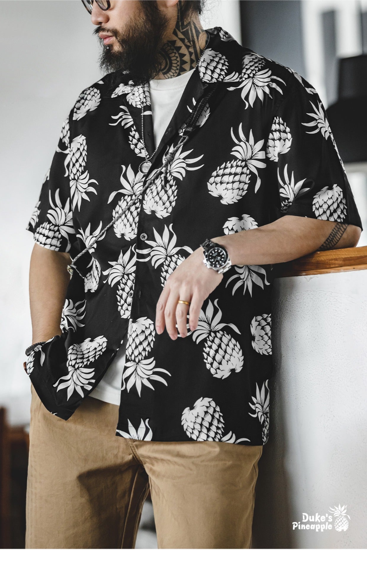Pineapple Pattern Aloha Shirt