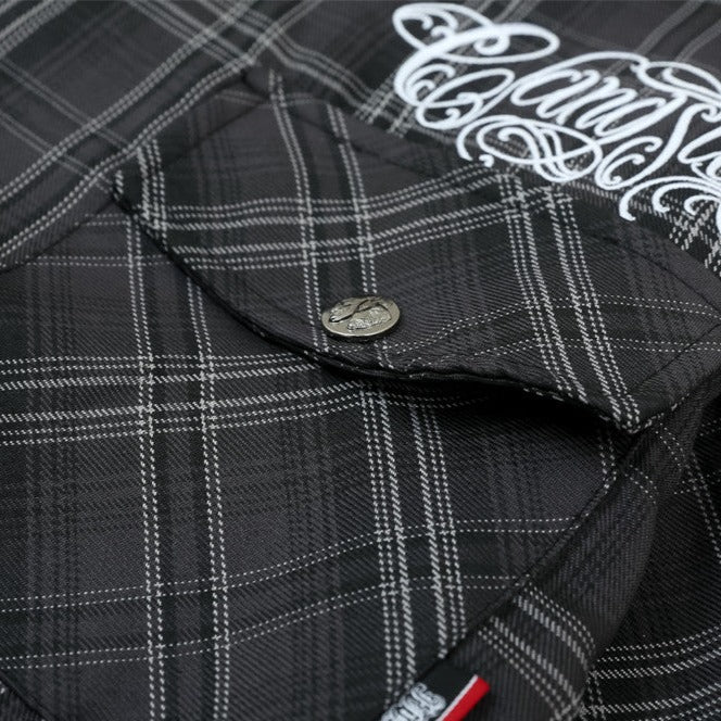 Embroidered polo shirt, checked short-sleeved shirt