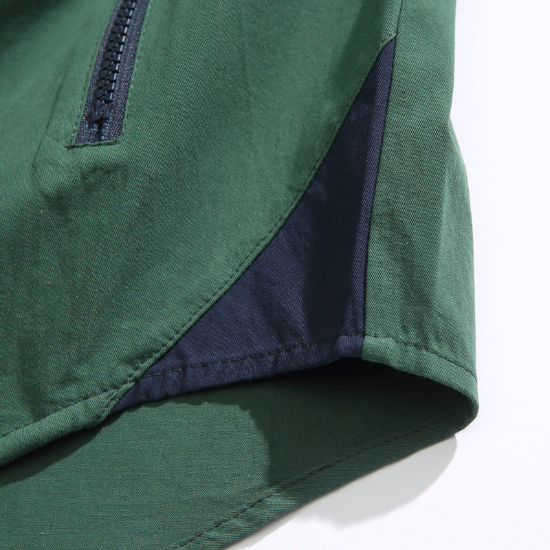 Color scheme switching multi-pocket mountain shirt