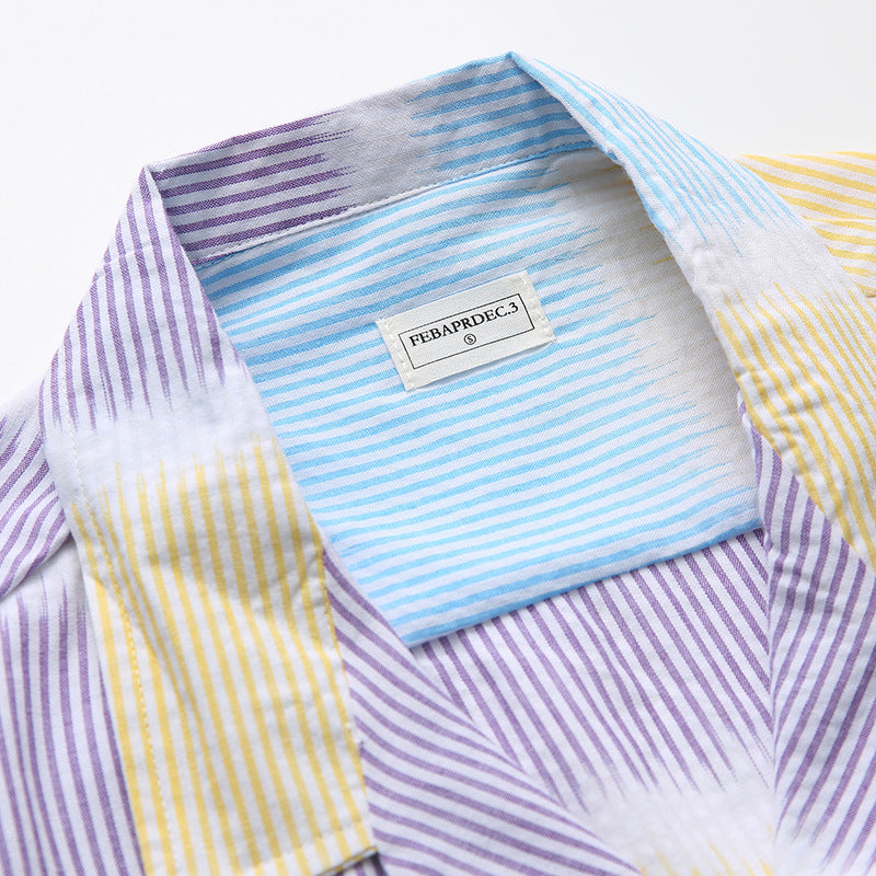 Cotton color gradient shirt