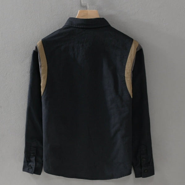 Fashionable retro long-sleeved shirt