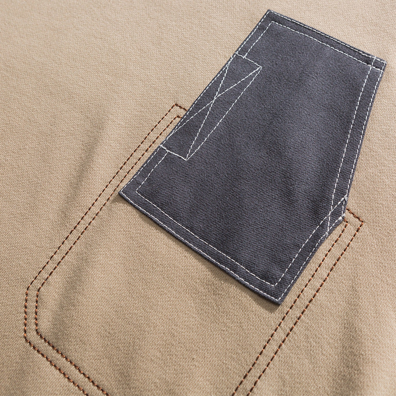 Color scheme patchwork crew neck sweat