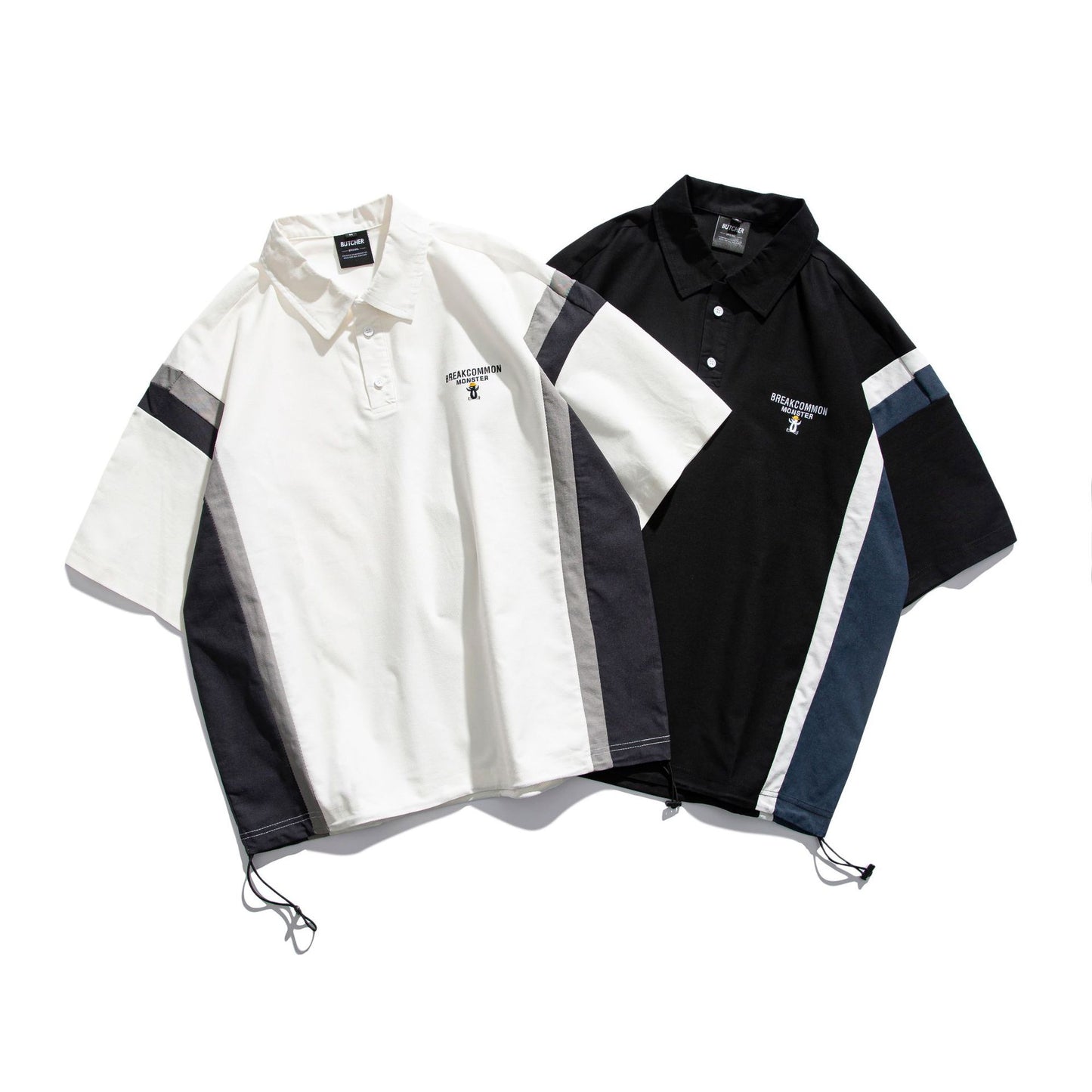 Embroidered short-sleeved polo shirt