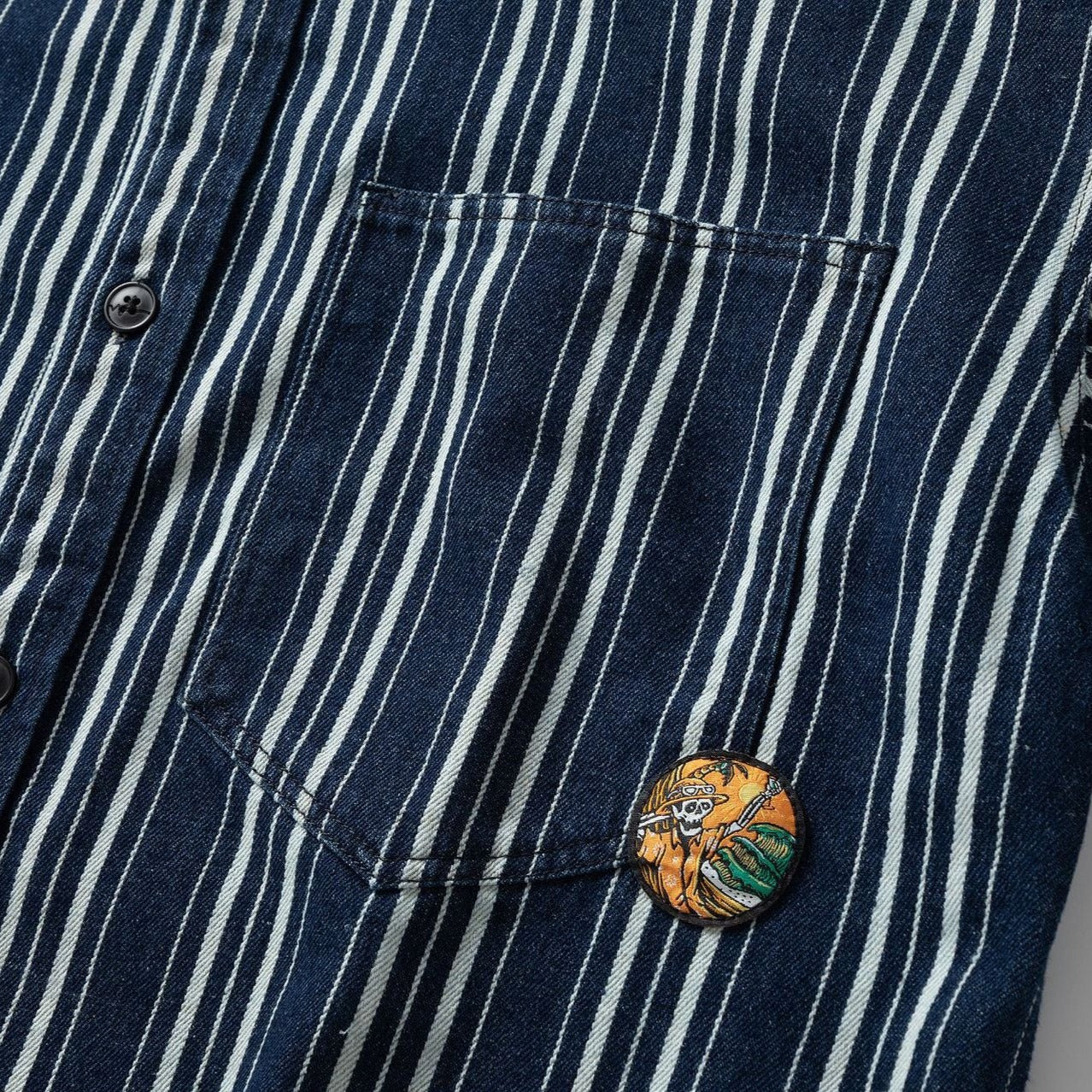 Classic striped long-sleeved shirt