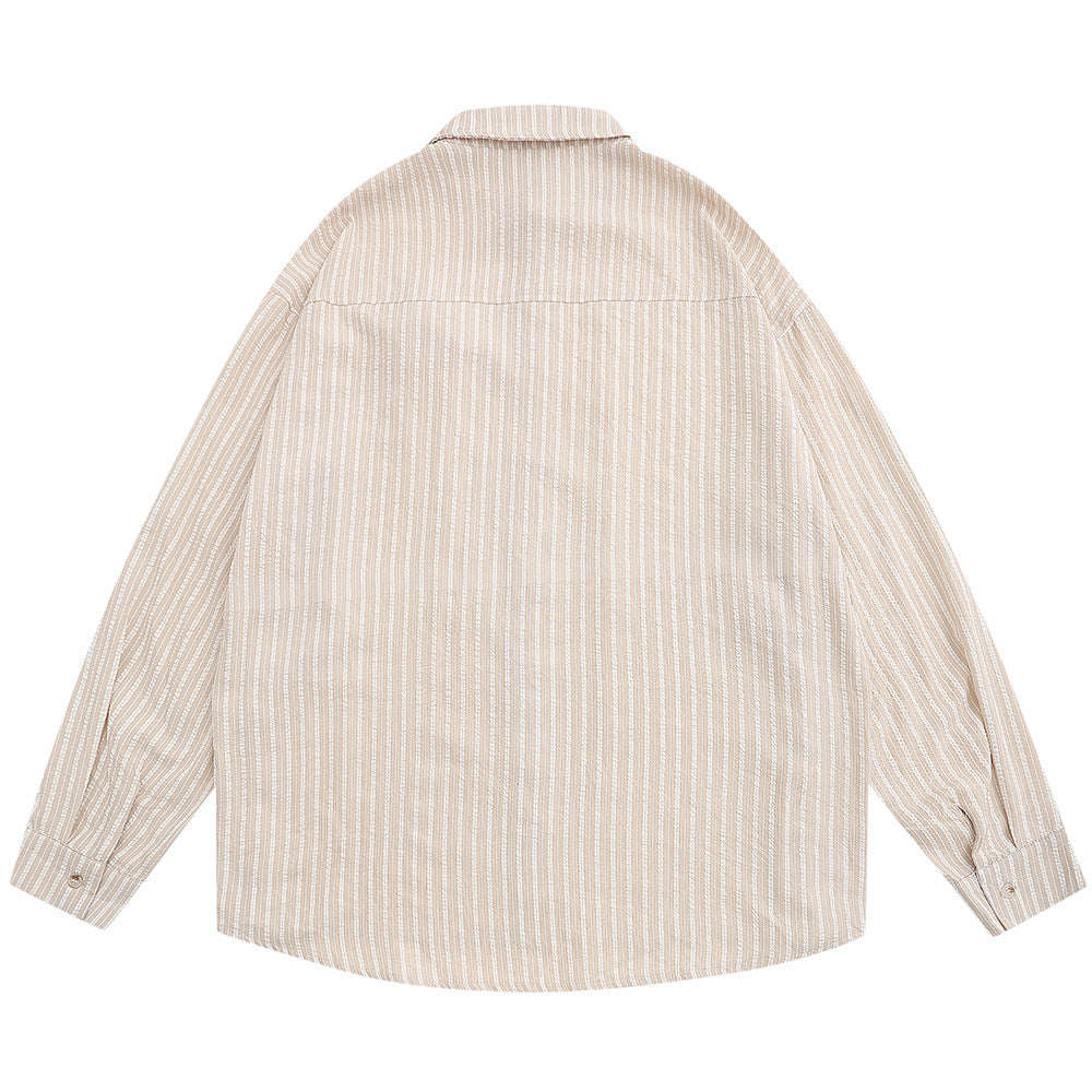 Fashion Floral Striped Long Sleeve Shirt