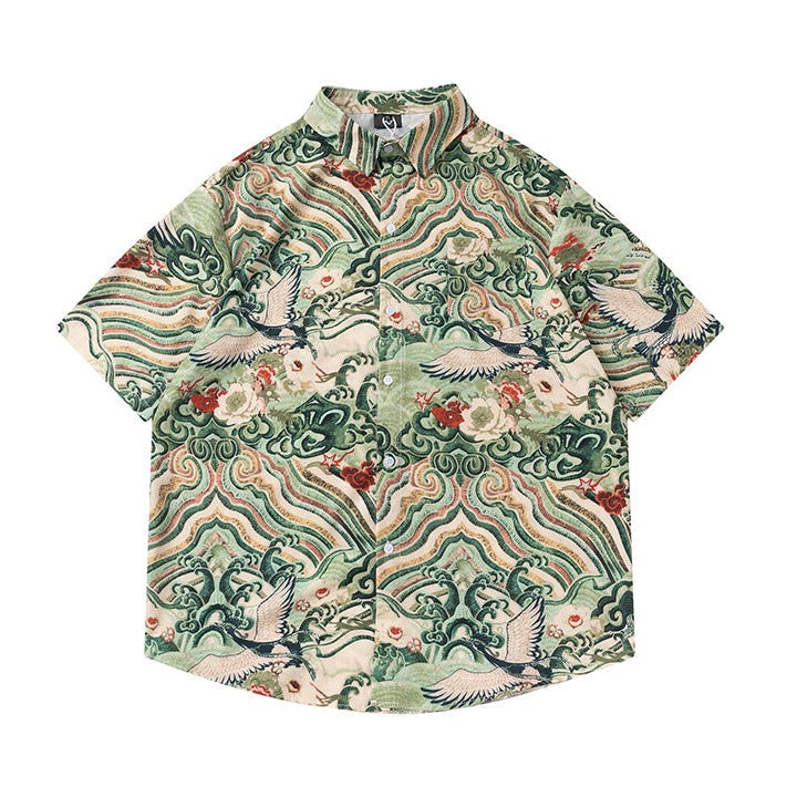 Casual Vacation Print Shirt