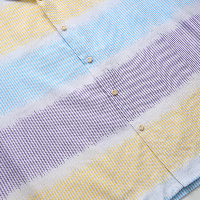 Cotton color gradient shirt