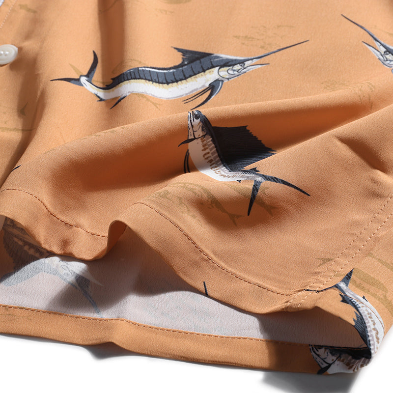 Marlin Pattern Aloha Shirt