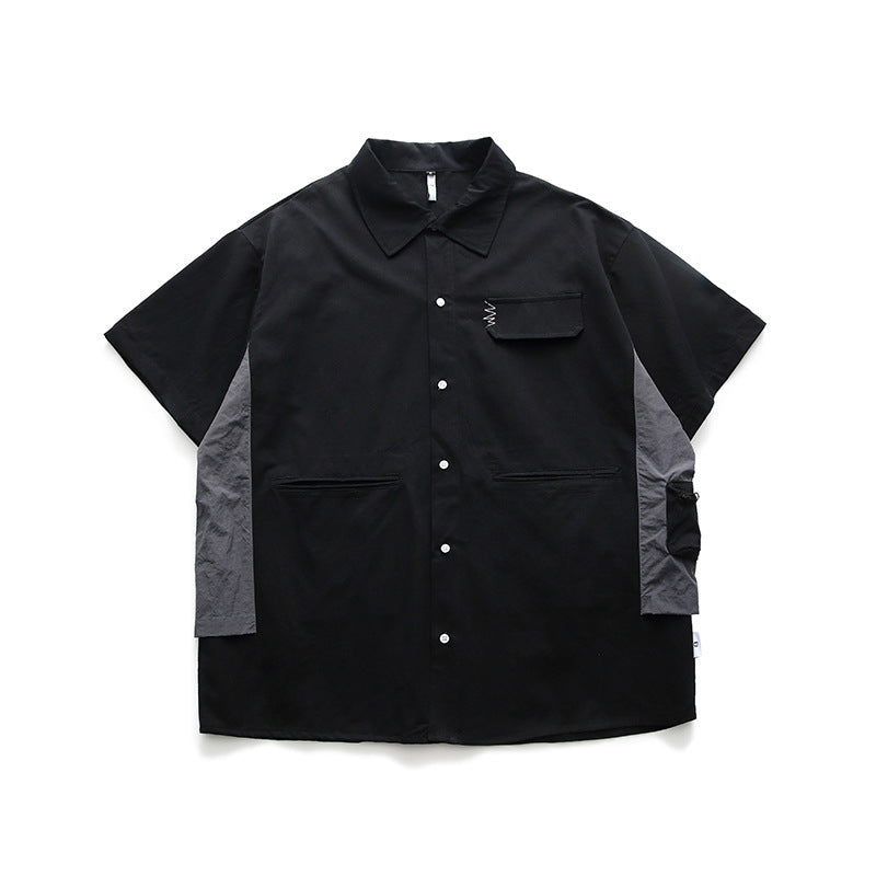 New for summer: Short-sleeved shirt with pockets and matching colors