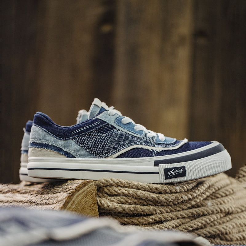 Sashiko BORO x denim sneakers