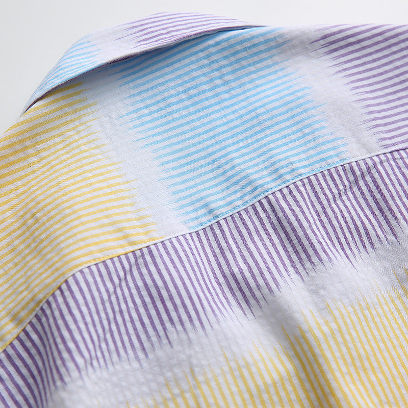 Cotton color gradient shirt