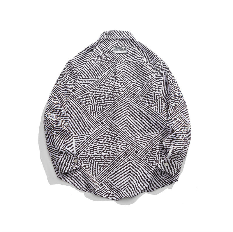 New print fashion long sleeve shirt