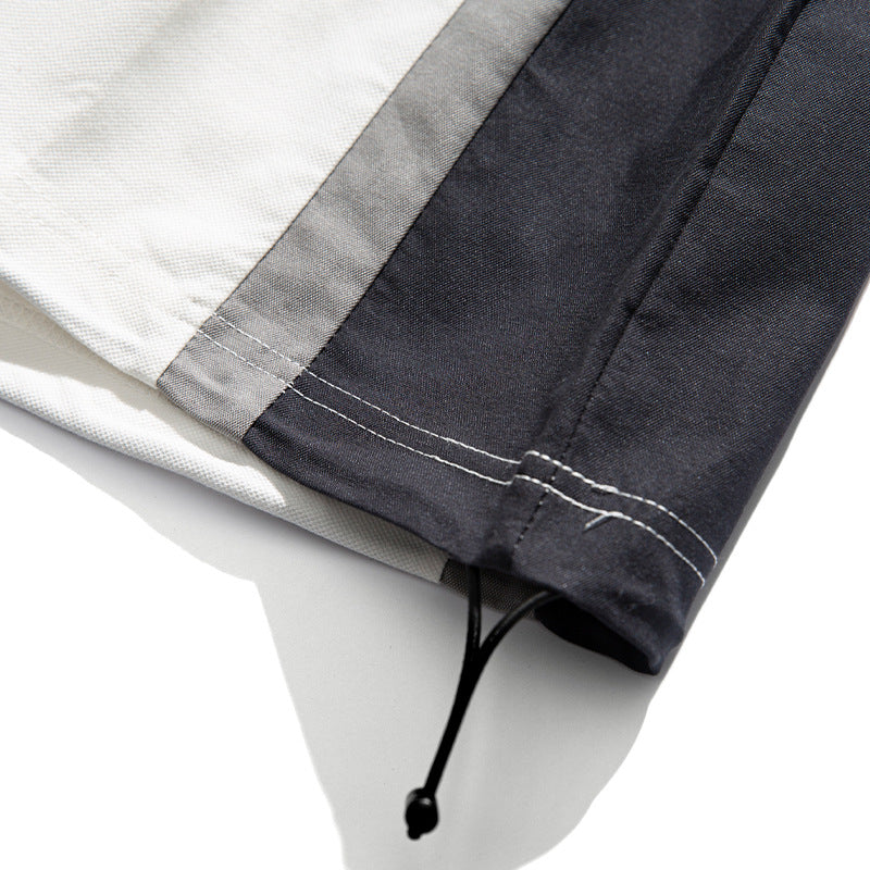 Embroidered short-sleeved polo shirt