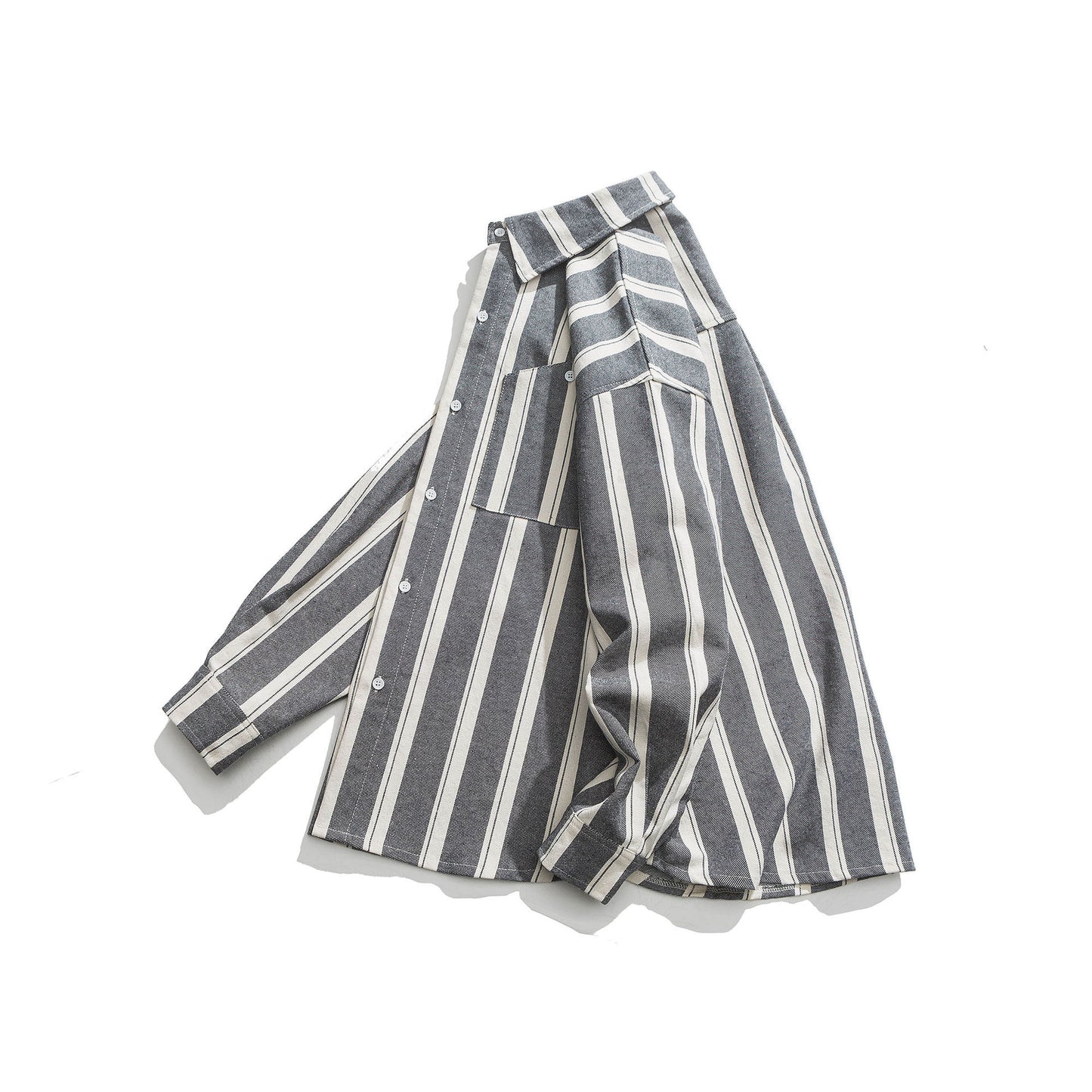 Retro striped grey long sleeve shirt