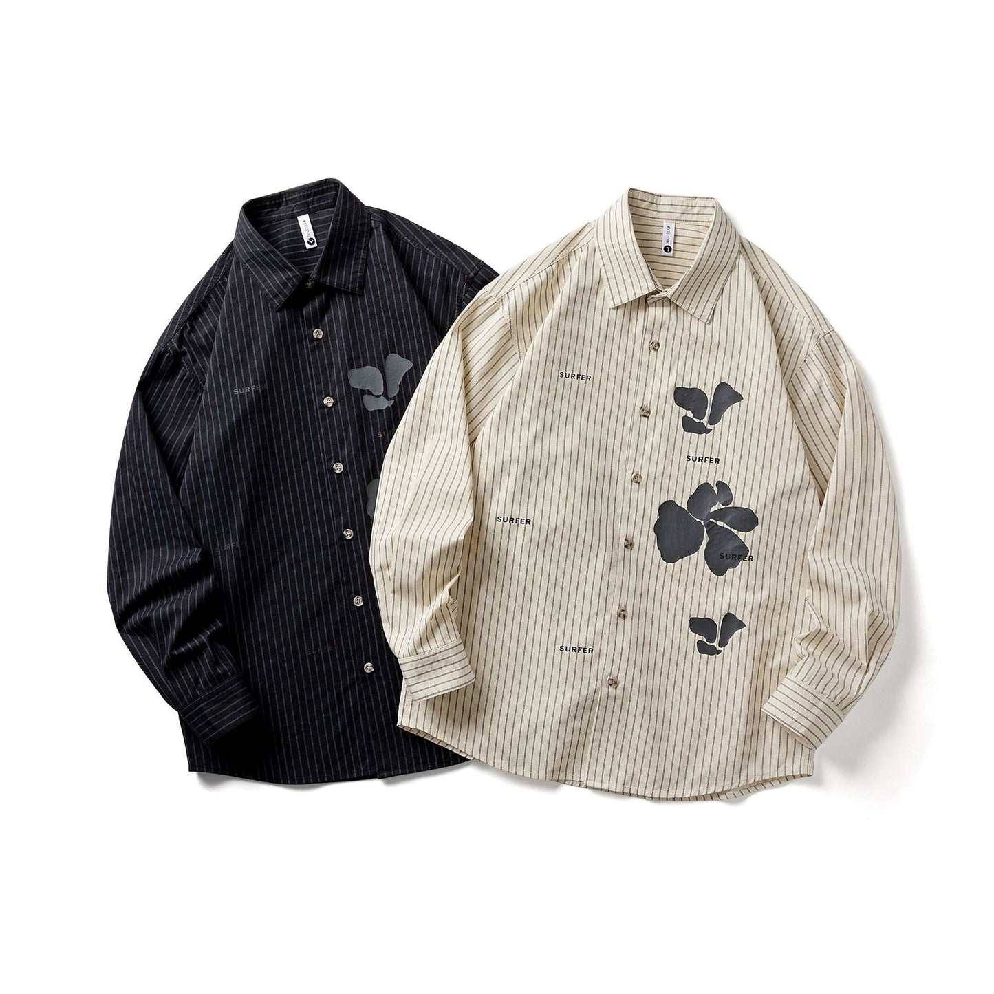COTTON STRIPE PRINT SHIRT