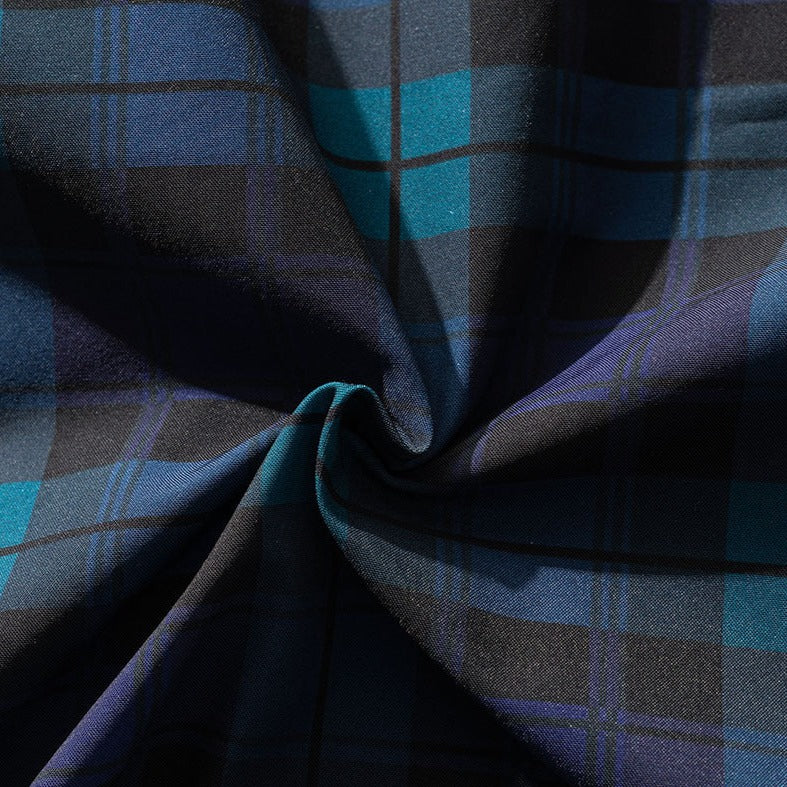 Tone-on-tone plaid mountain parka
