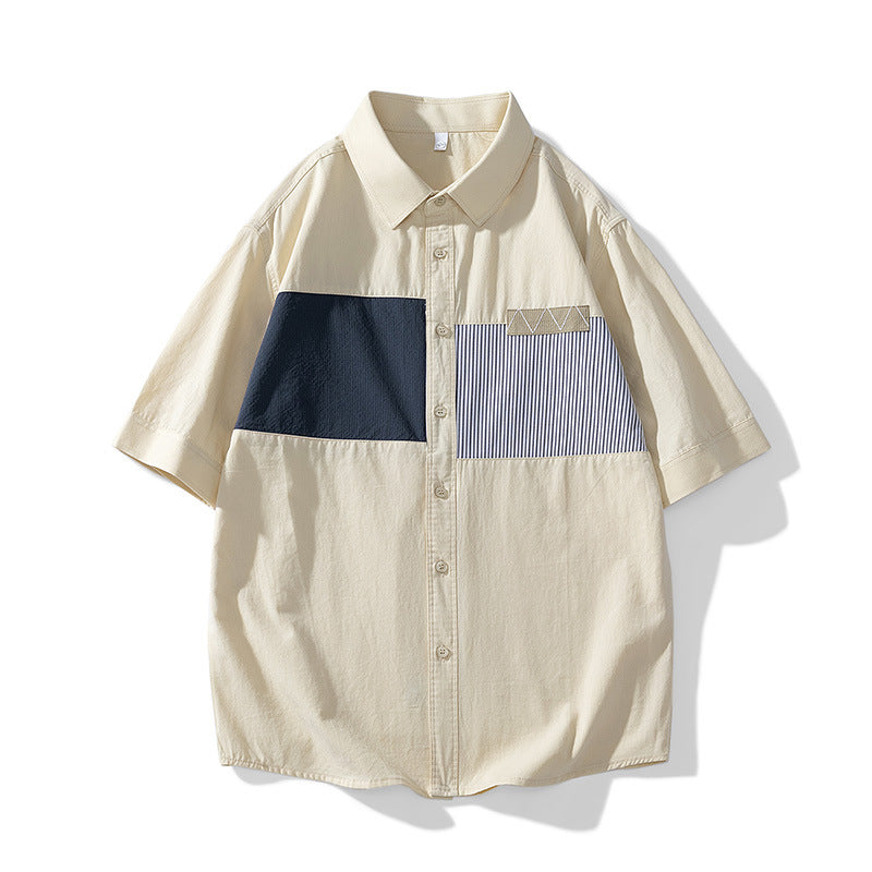 Fashion switching short sleeve shirt