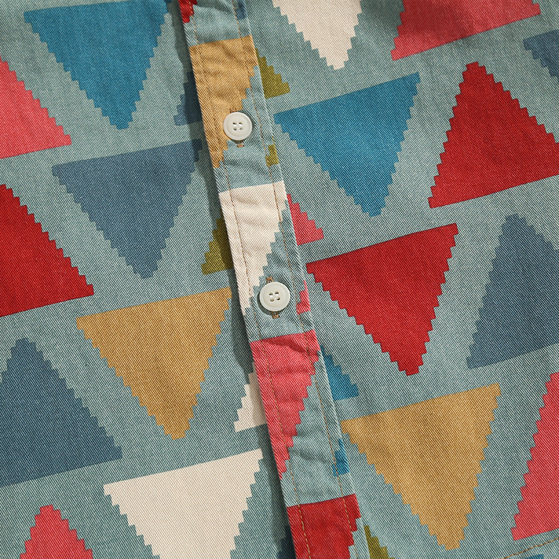 Colorful triangle pattern shirt